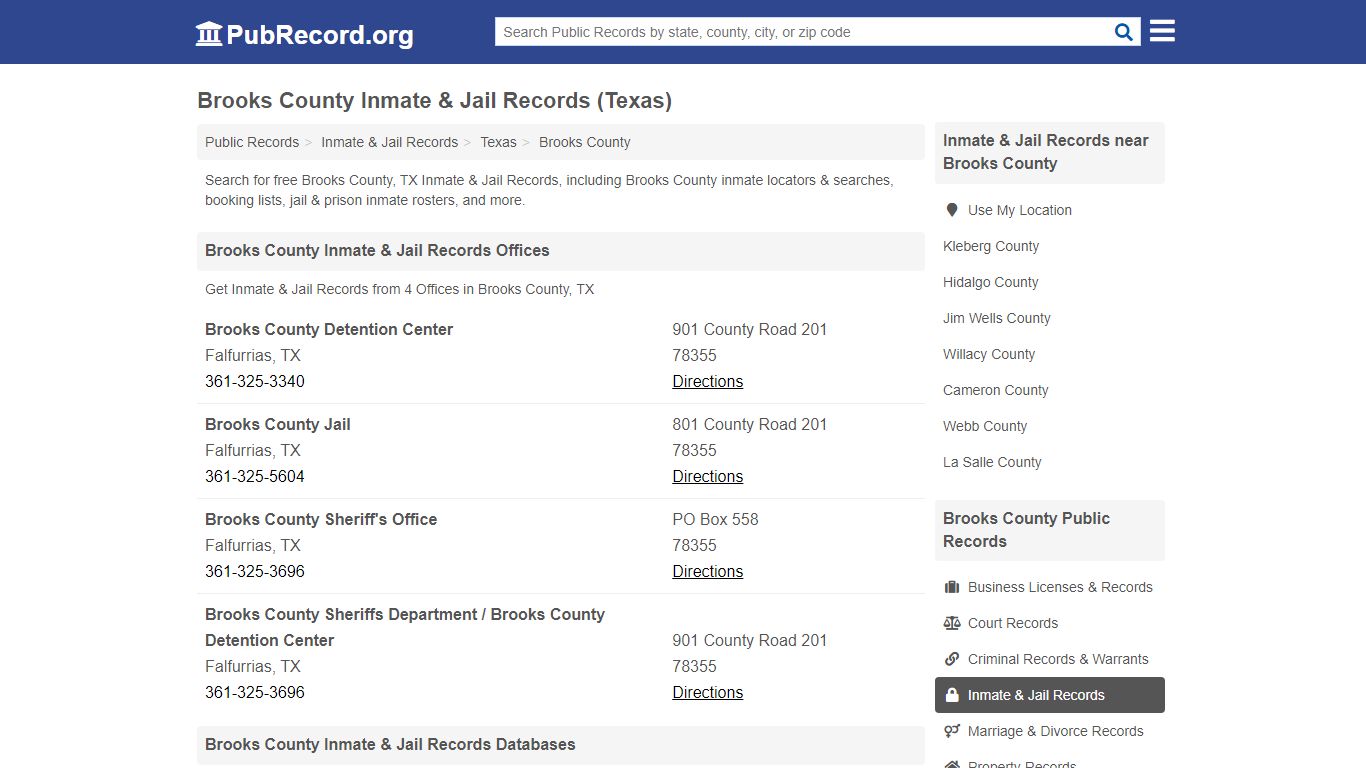 Free Brooks County Inmate & Jail Records (Texas Inmate ...